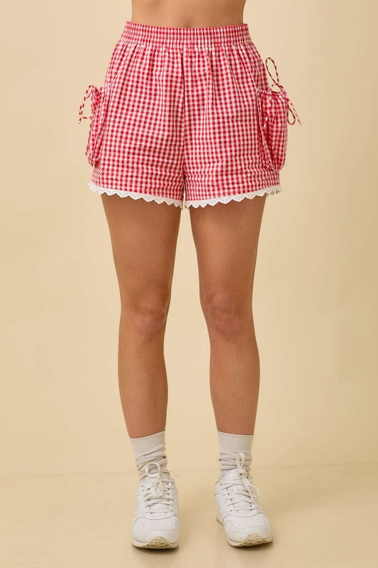 Red Gingham Shorts