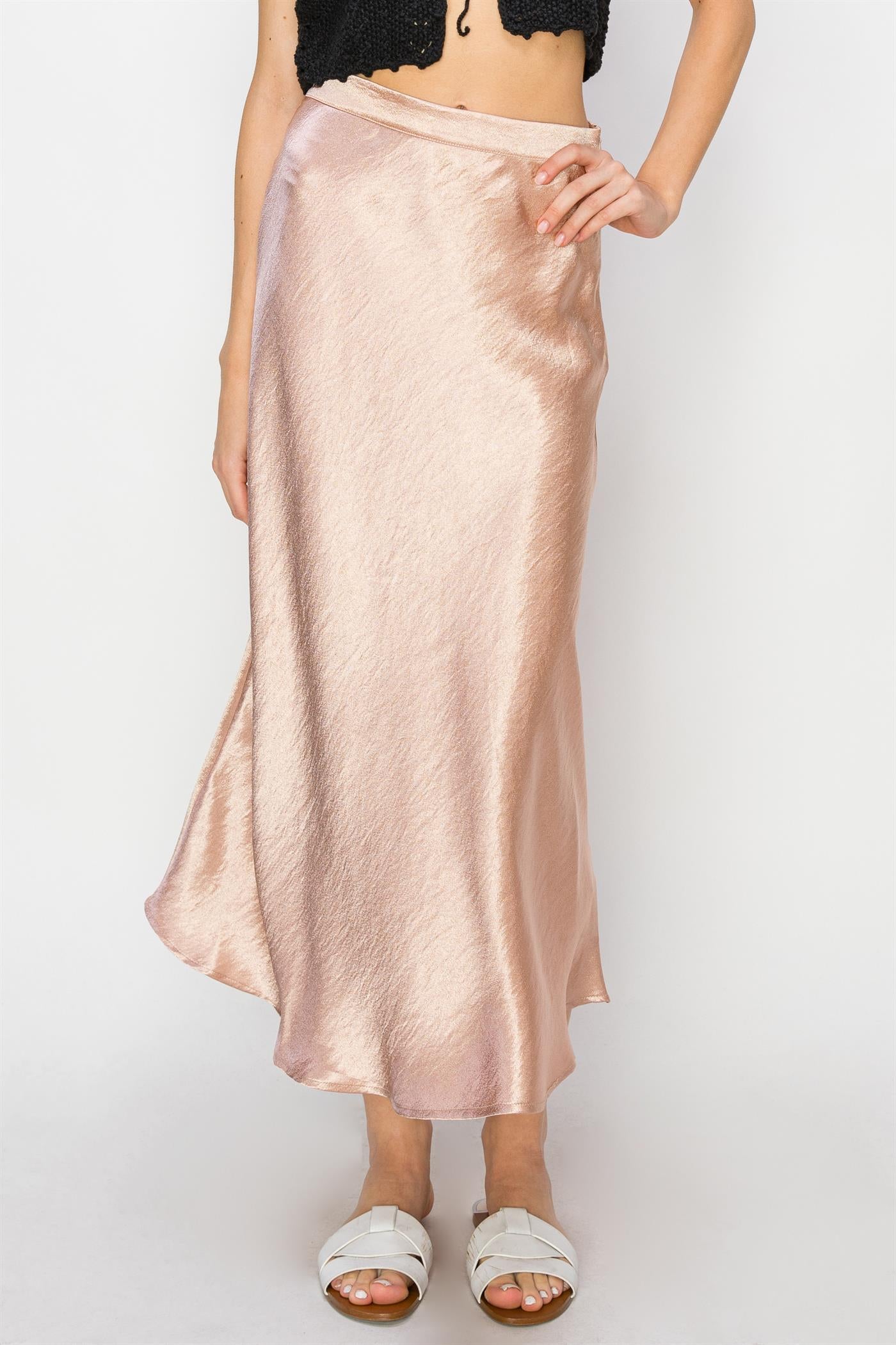 Satin Midi Skirt