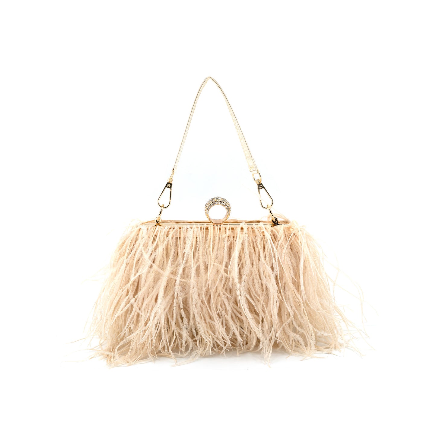 Gold Feather Bag