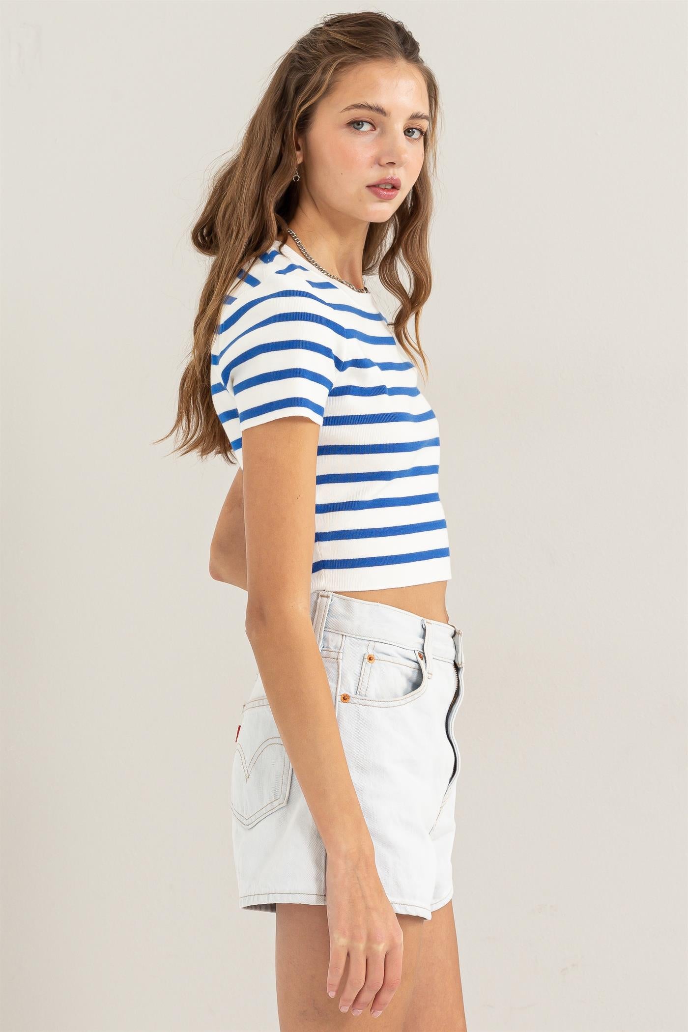 Cropped Striped Top