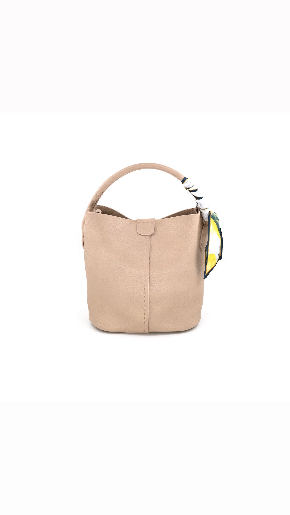 Beige Large Bucket Bag