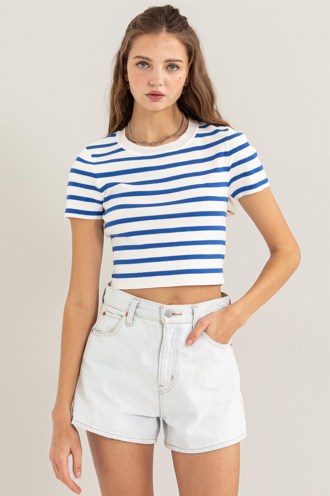 Cropped Striped Top