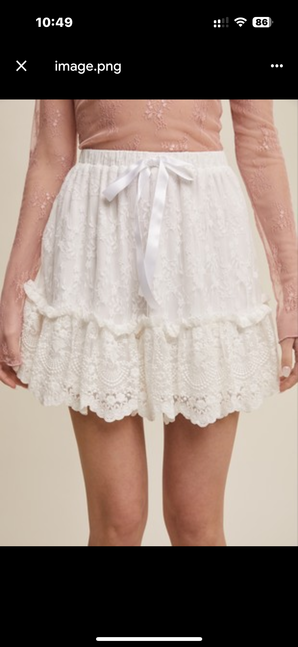 Satin Tie Lace Mini Skirt