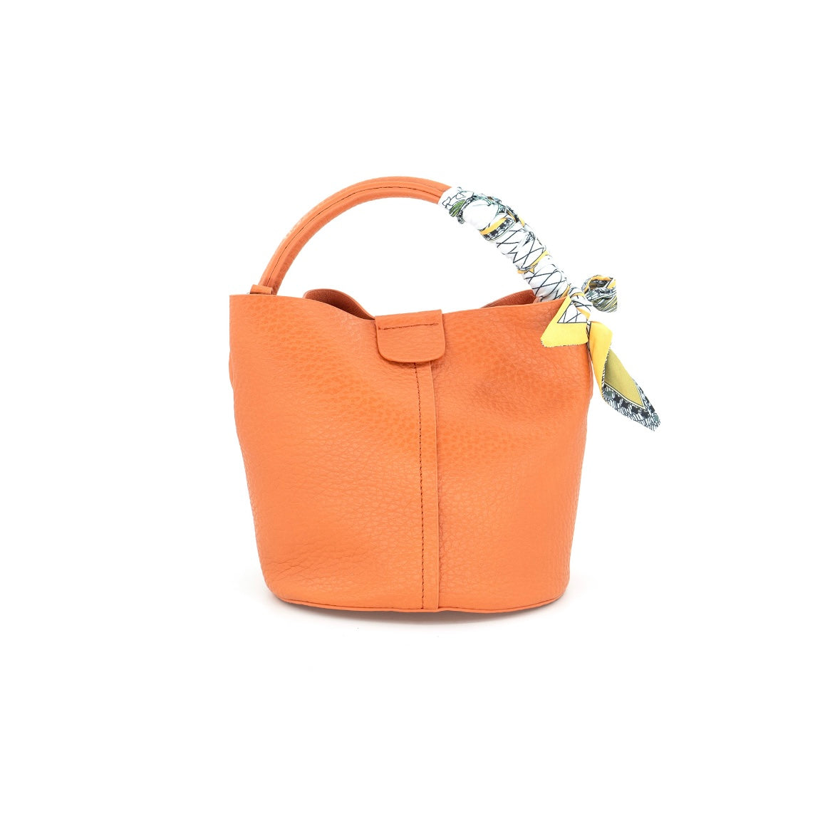 Small Orange Bucket Bag