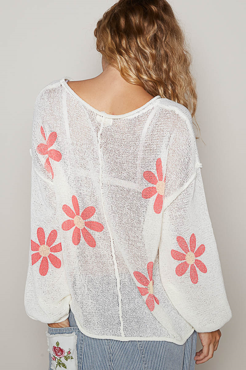 Flower Lightweight Sweater