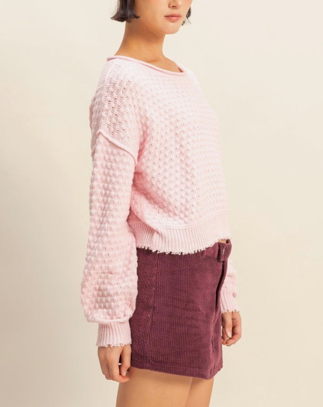 Soft Pink Knit Sweater