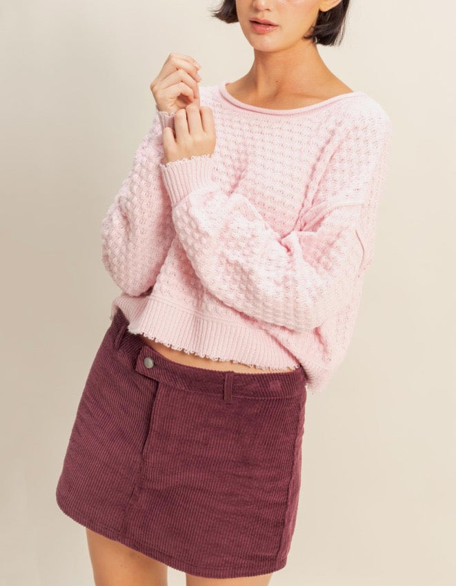 Soft Pink Knit Sweater