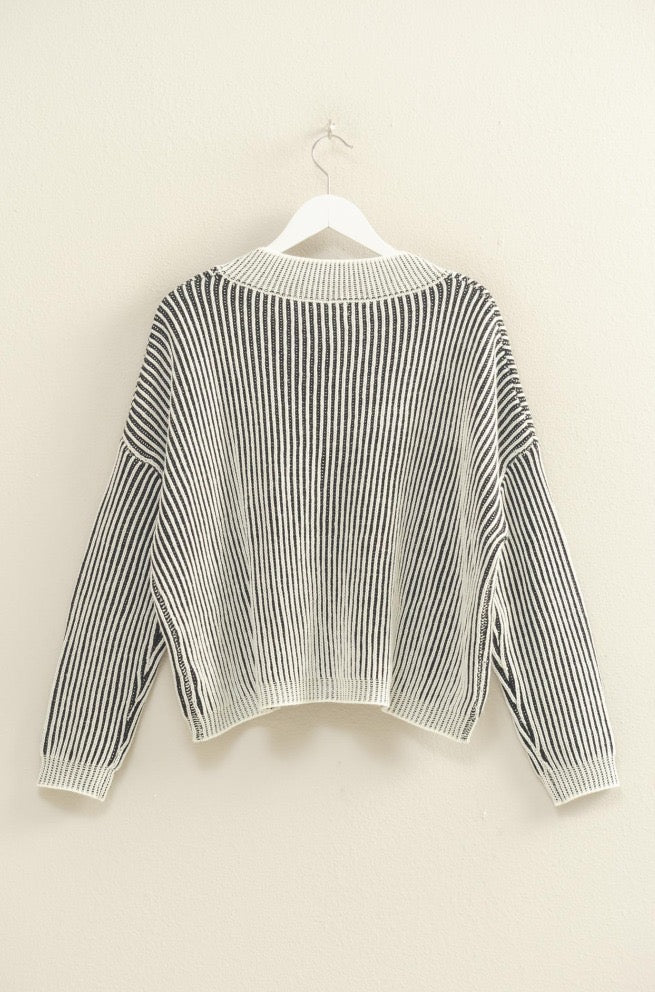 Black V-Neck Sweater
