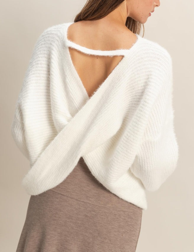 Off White Backless Sweater