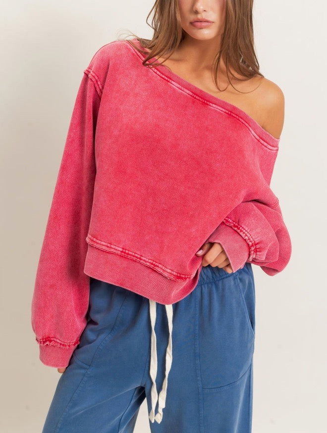 Red Slouchy Sweatshirt