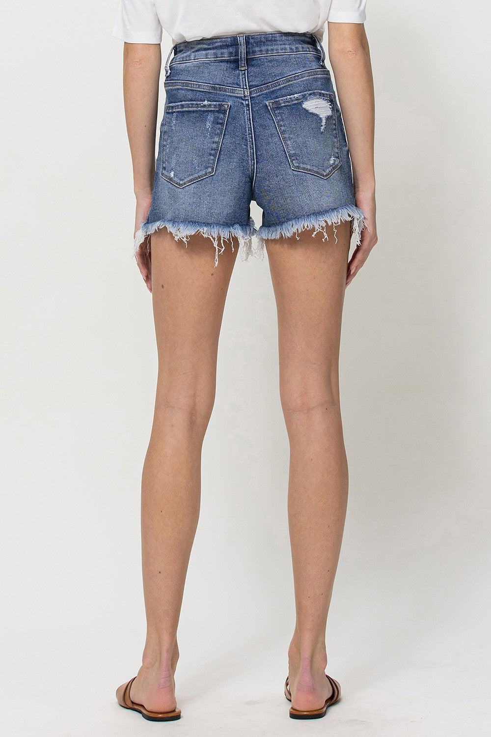 Super High Rise Button Shorts