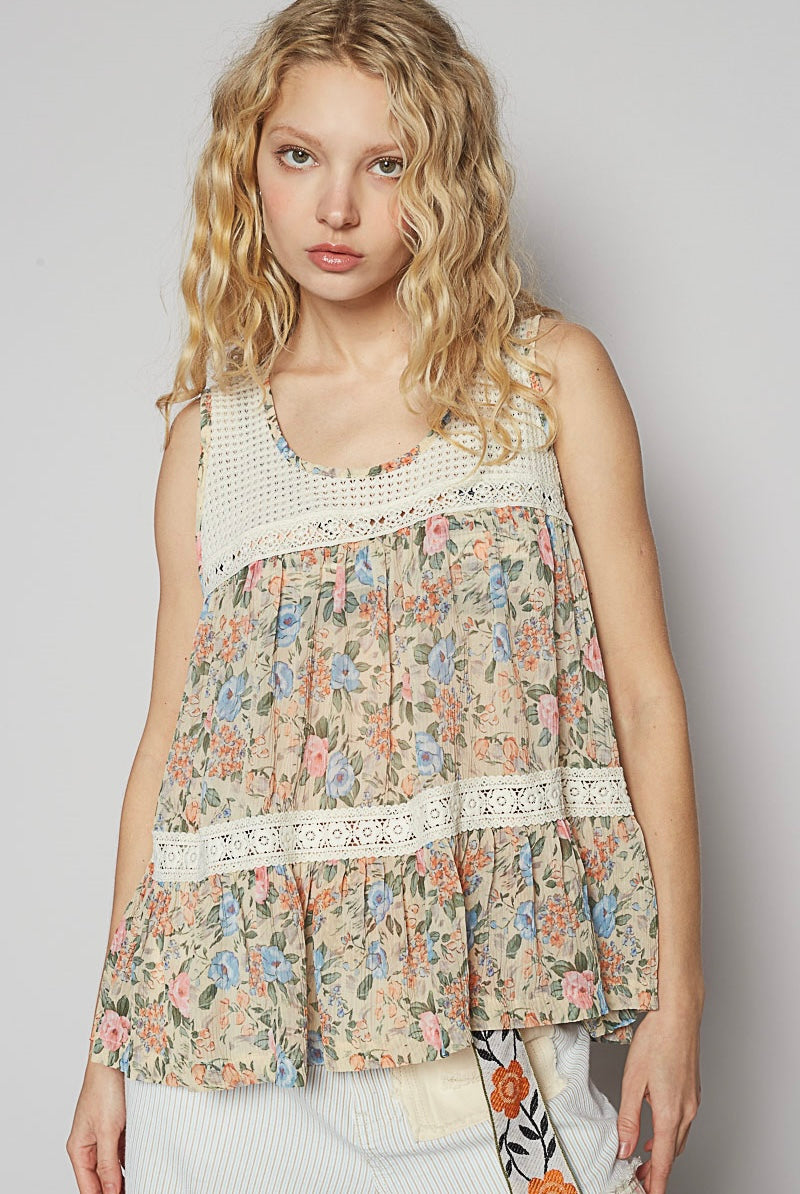 Floral Flowy Tank Top