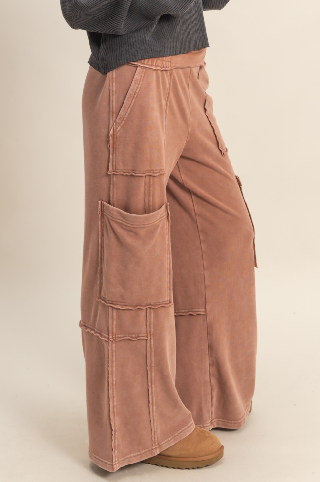 Chestnut Oversized Cargo Joggers