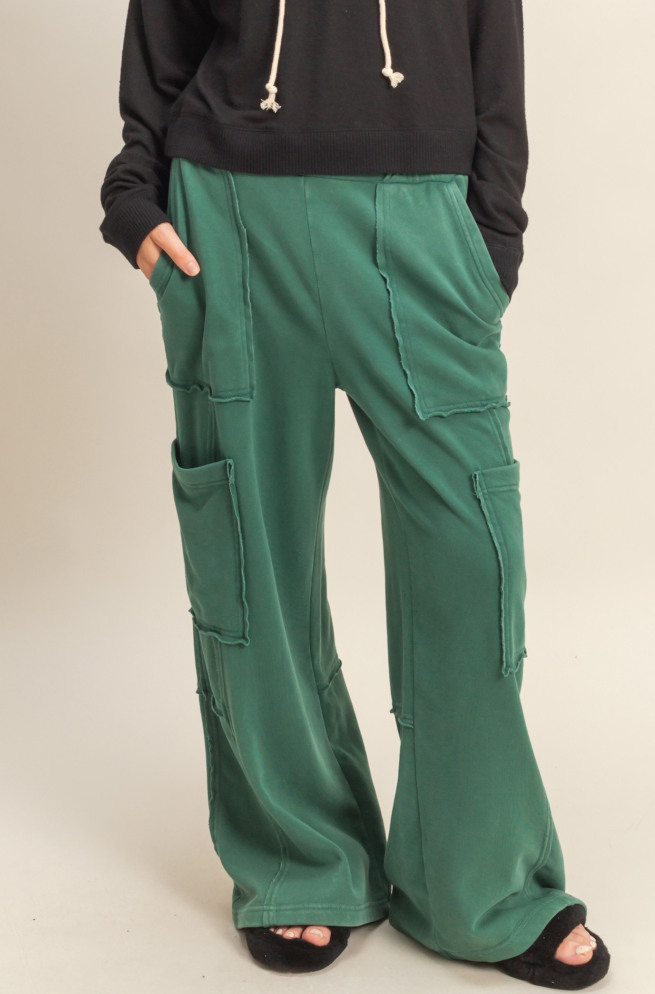 Green Oversized Cargo Joggers