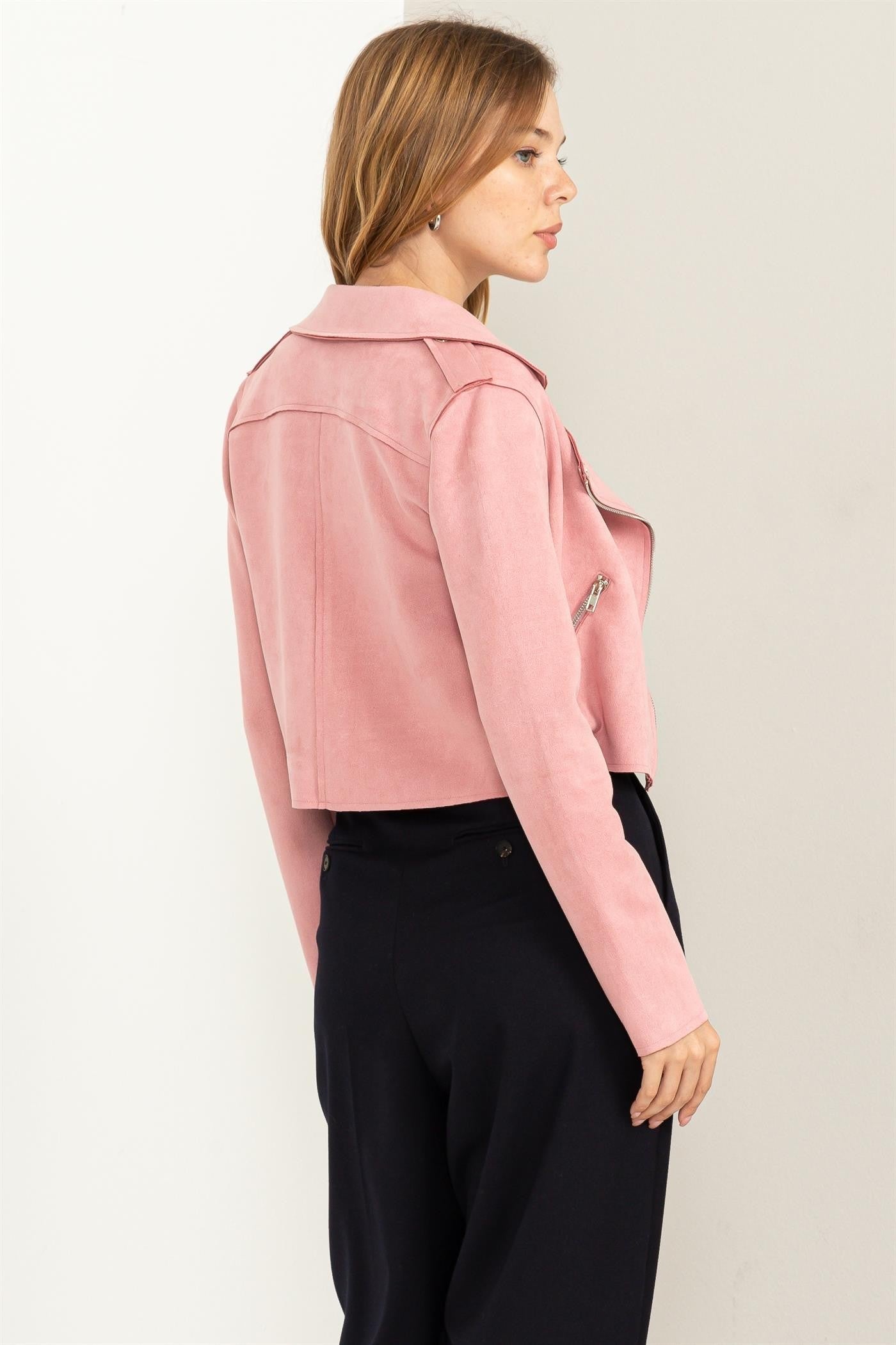 Pink Cropped Jacket
