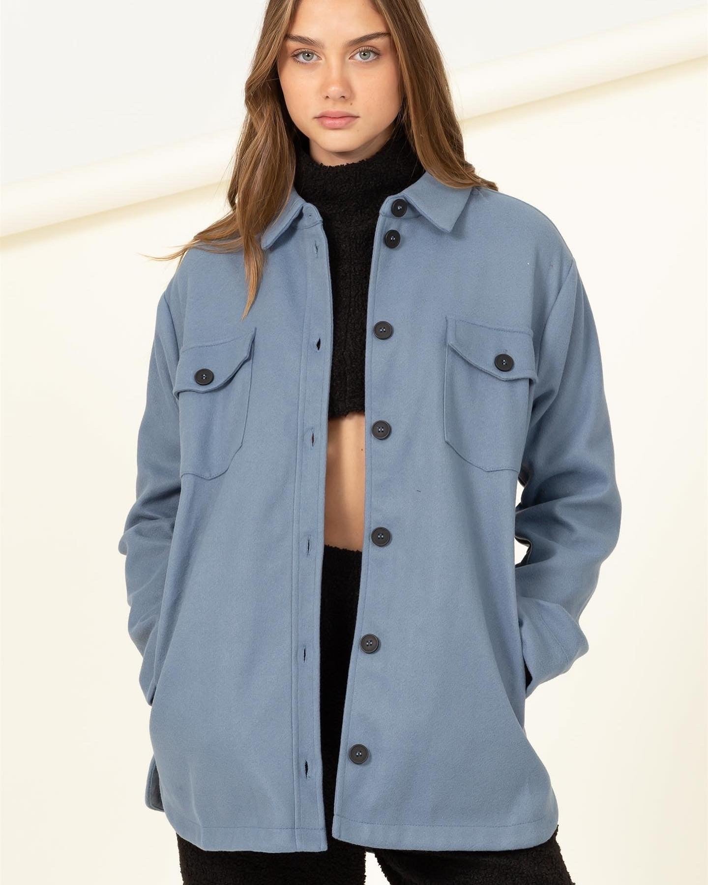 Zora Blue Shacket