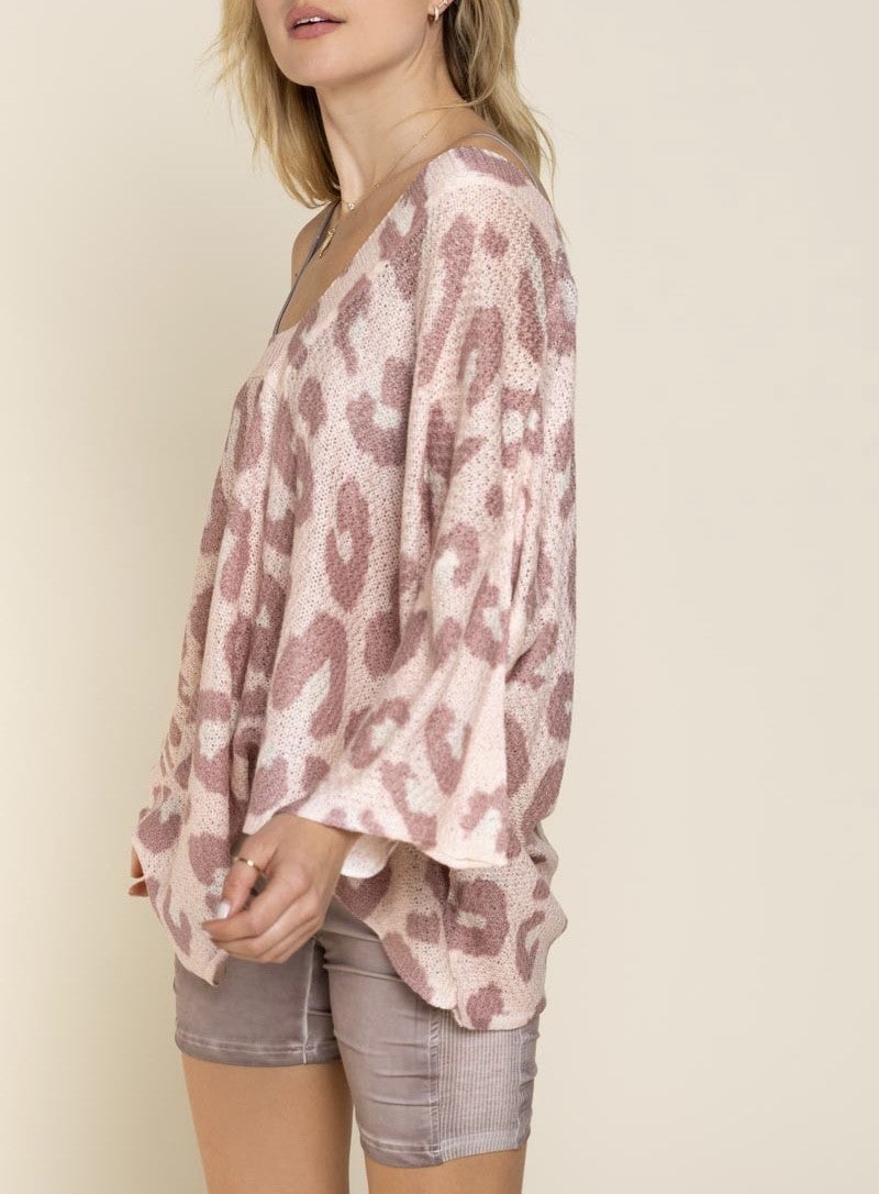 Blush Camo Sweater