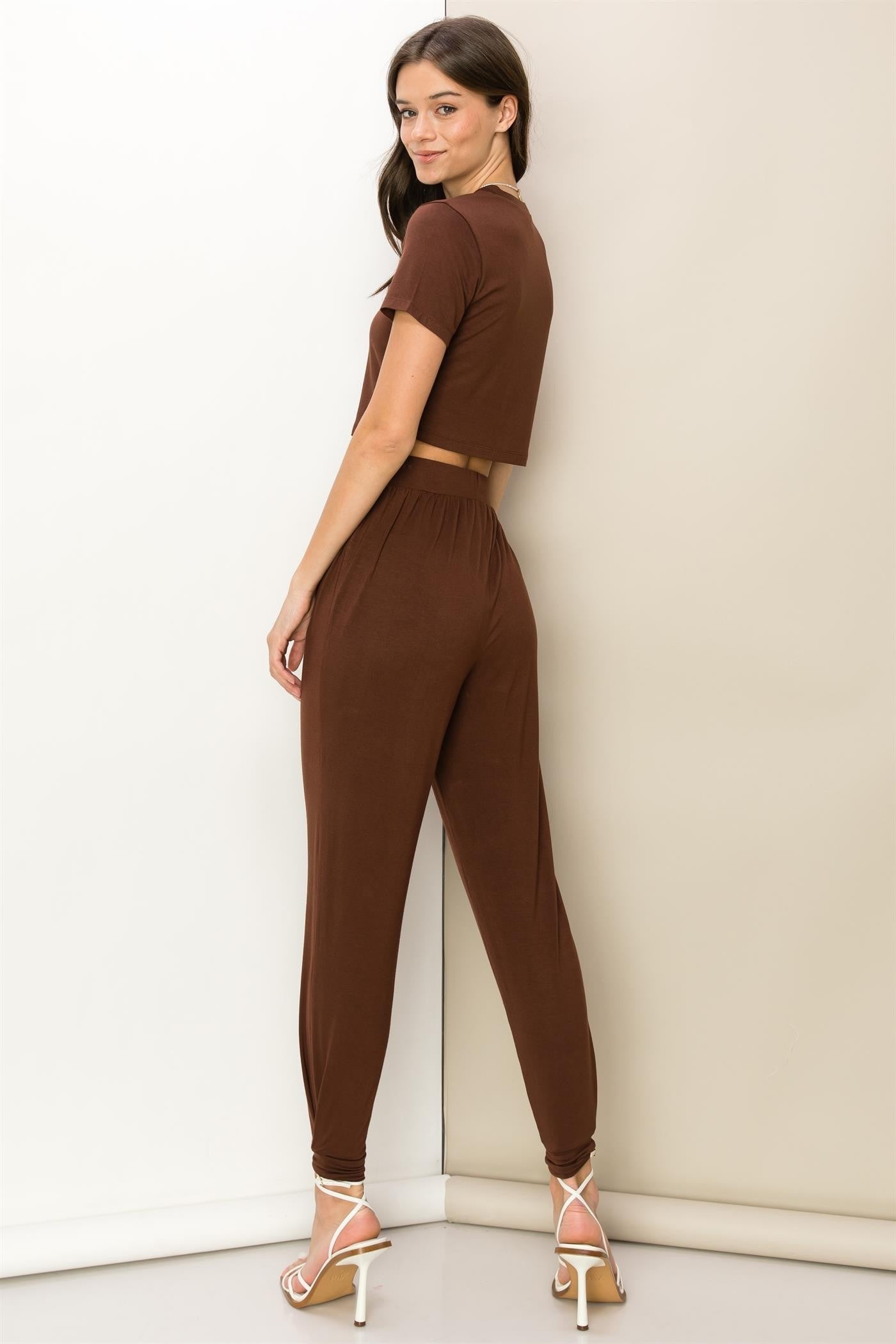 Brown Two Piece Set
