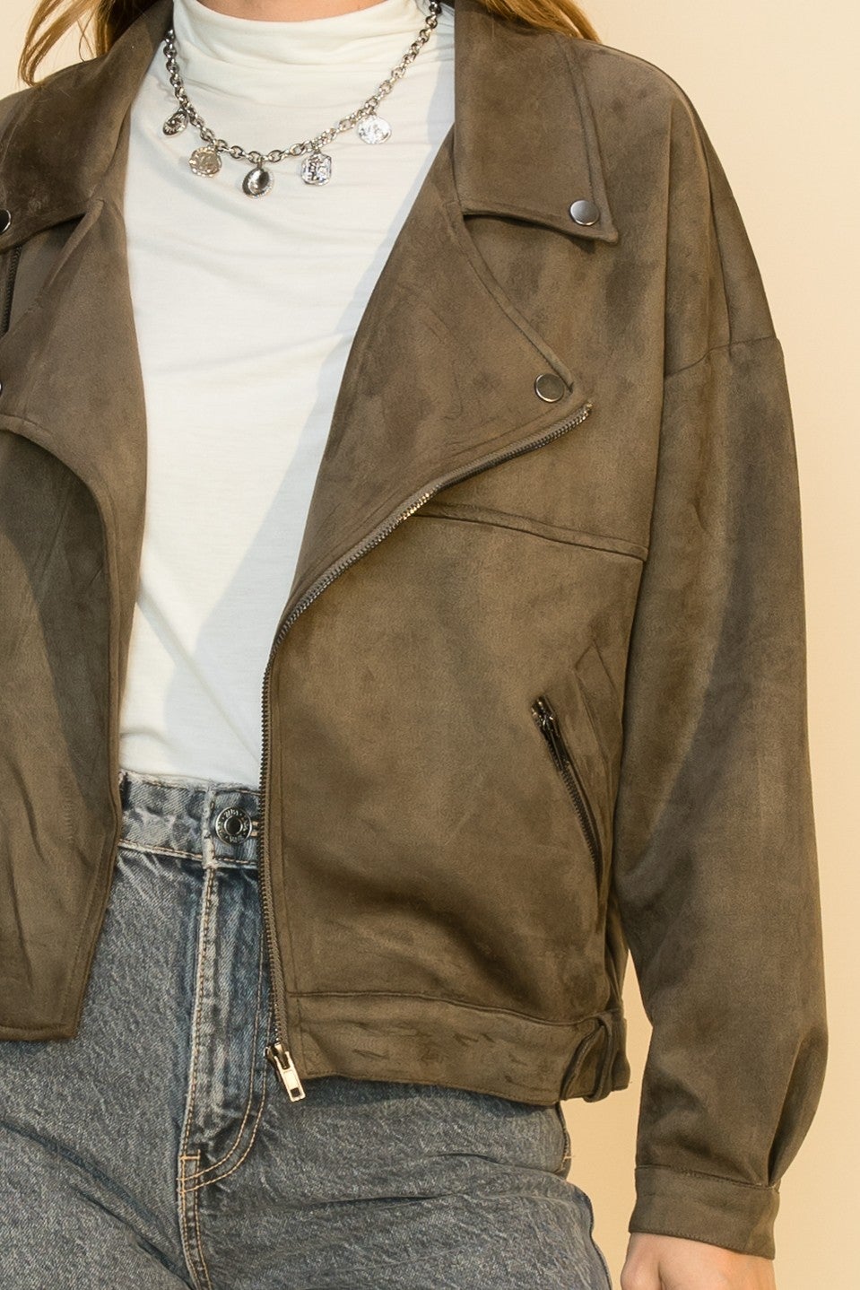 Olive Suede Jacket