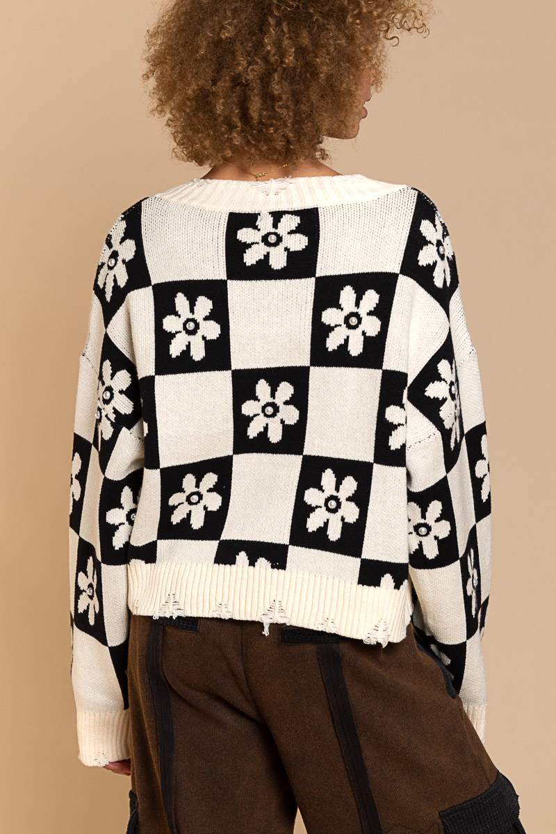Pearl V-Neck Sweater