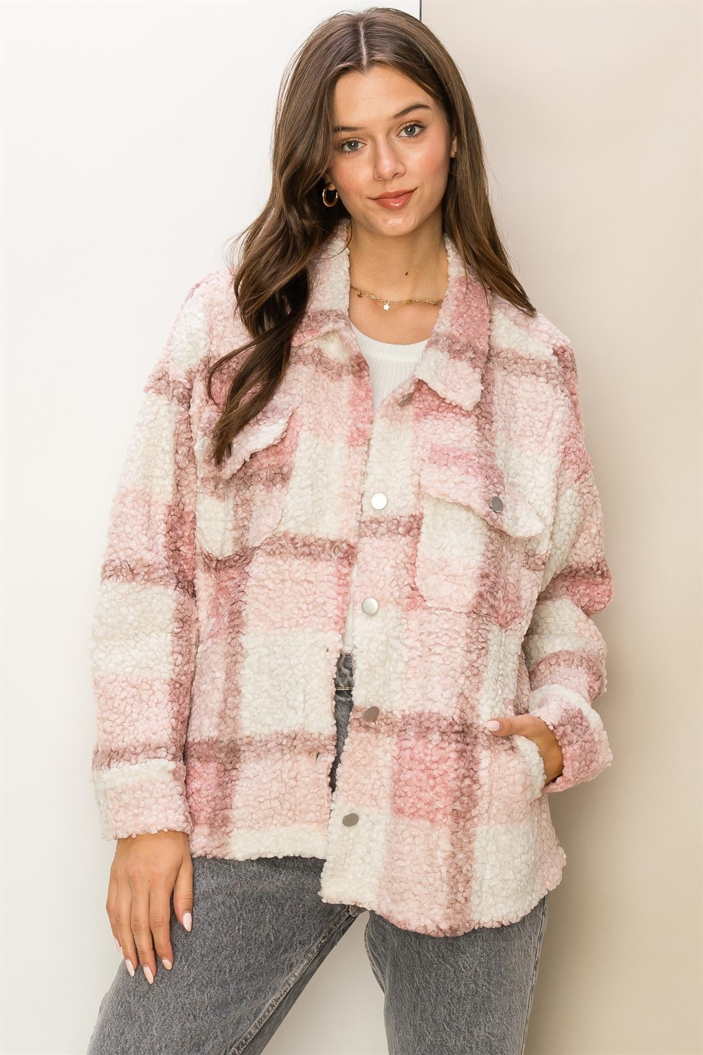 Mocha & Pink Outerwear