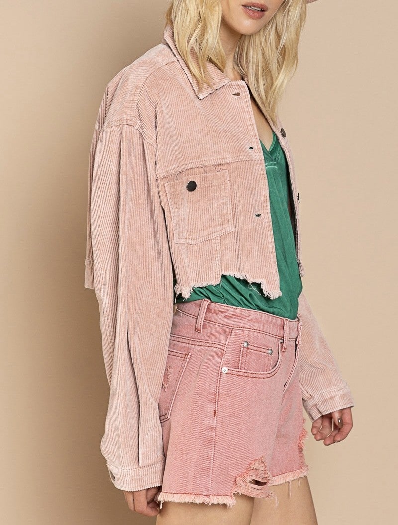 Cropped Corduroy Jacket