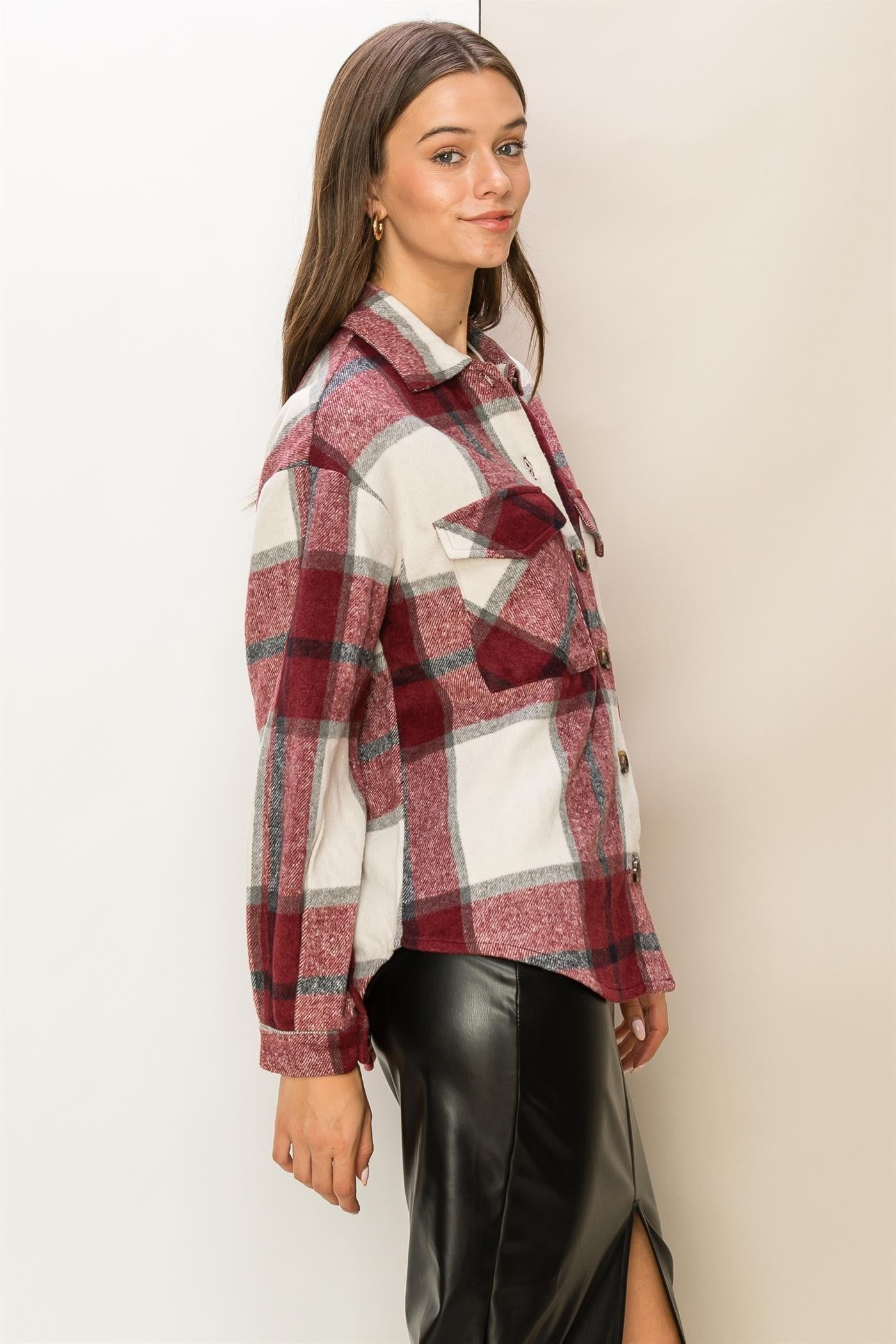 Burgandy Shacket