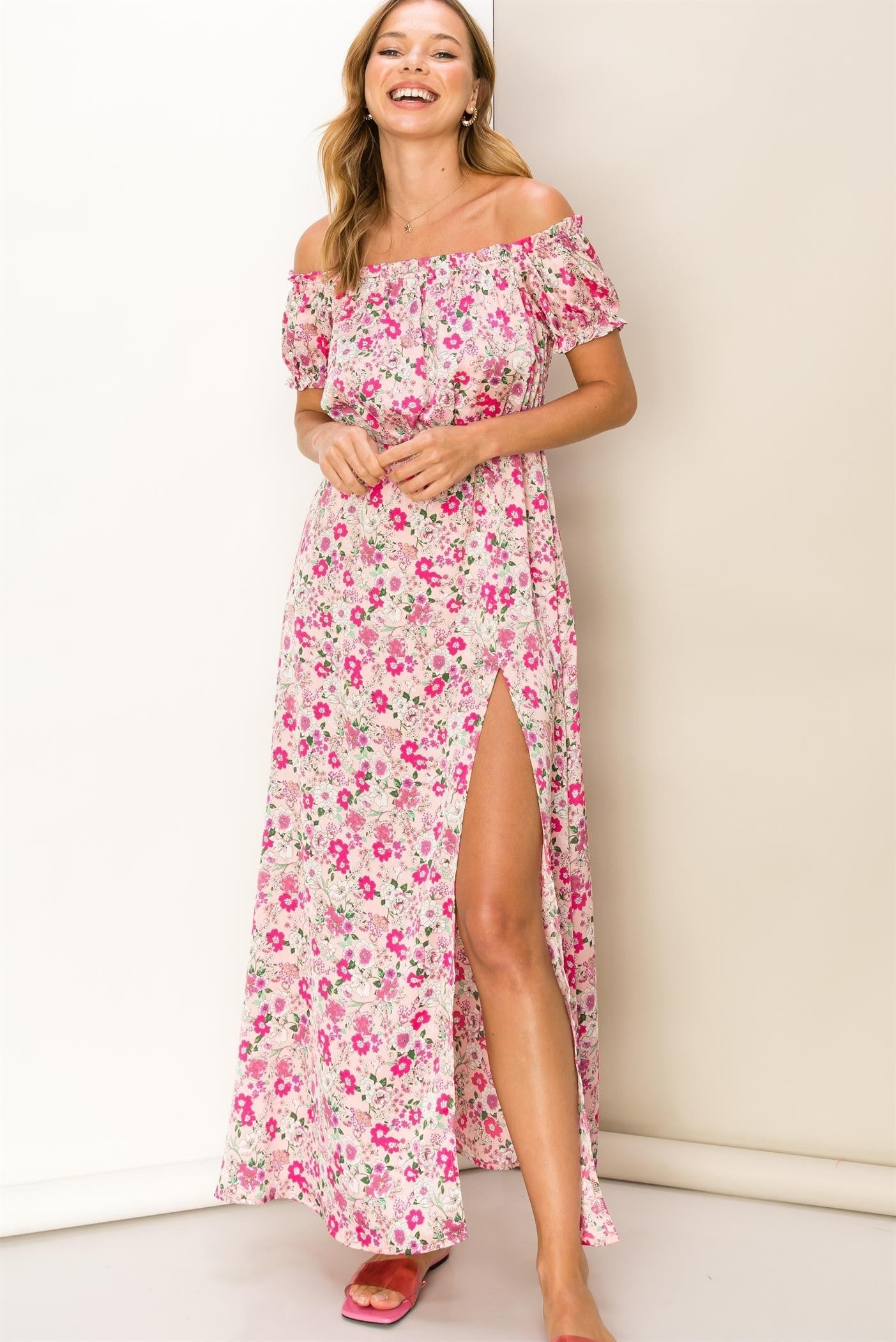Pink Floral Dress