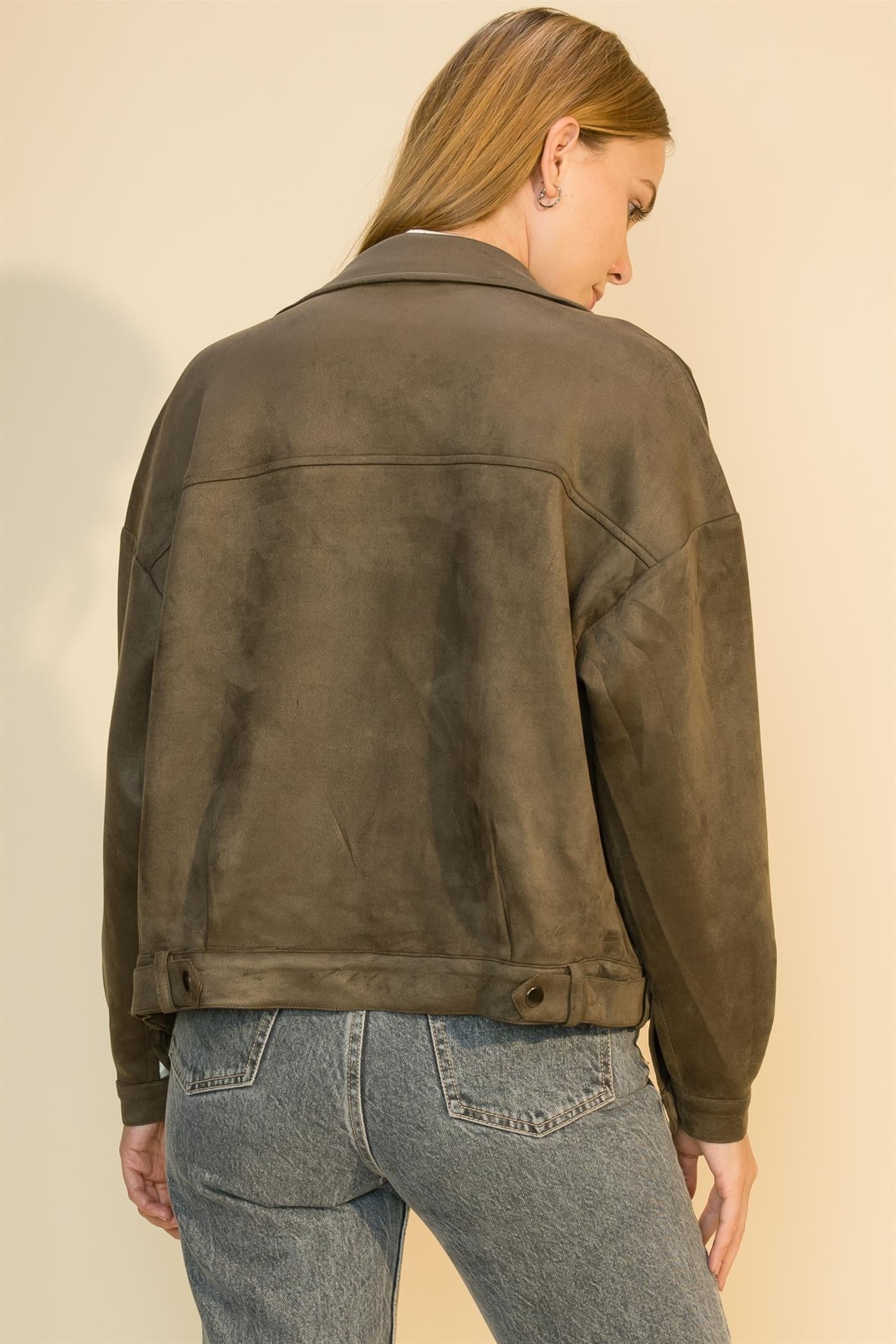 Olive Suede Jacket