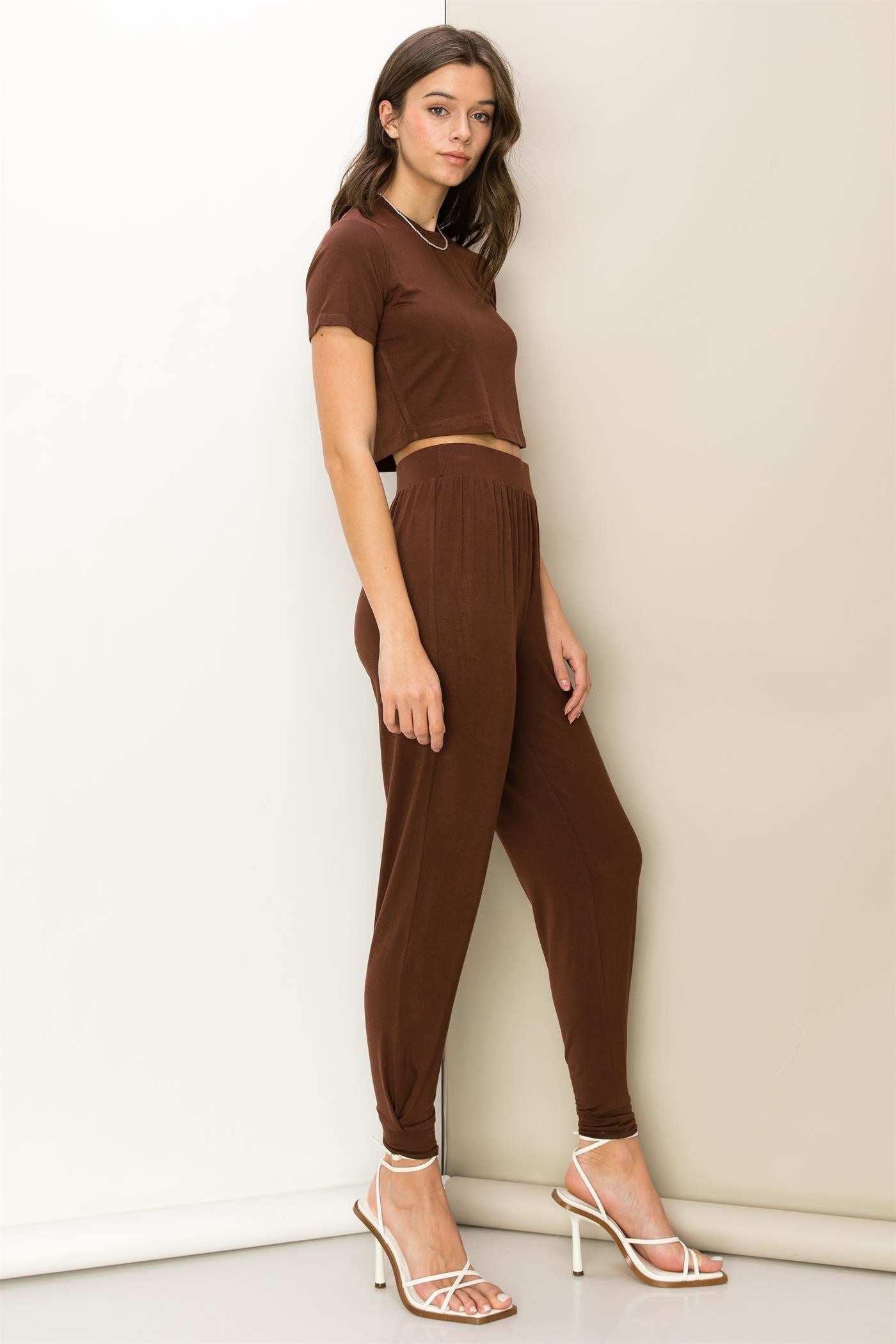 Brown Two Piece Set