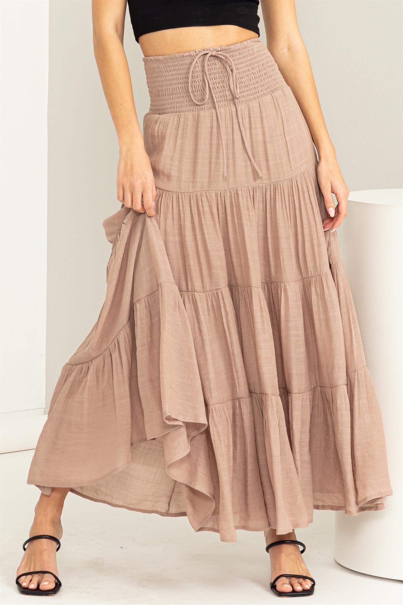 Taupe Maxi Skirt