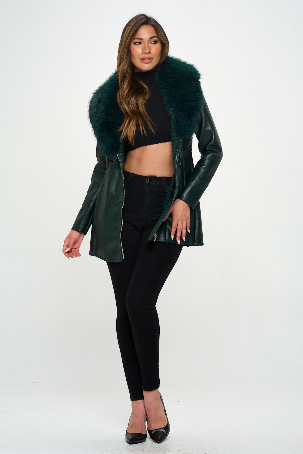 Hooded Fur Coat