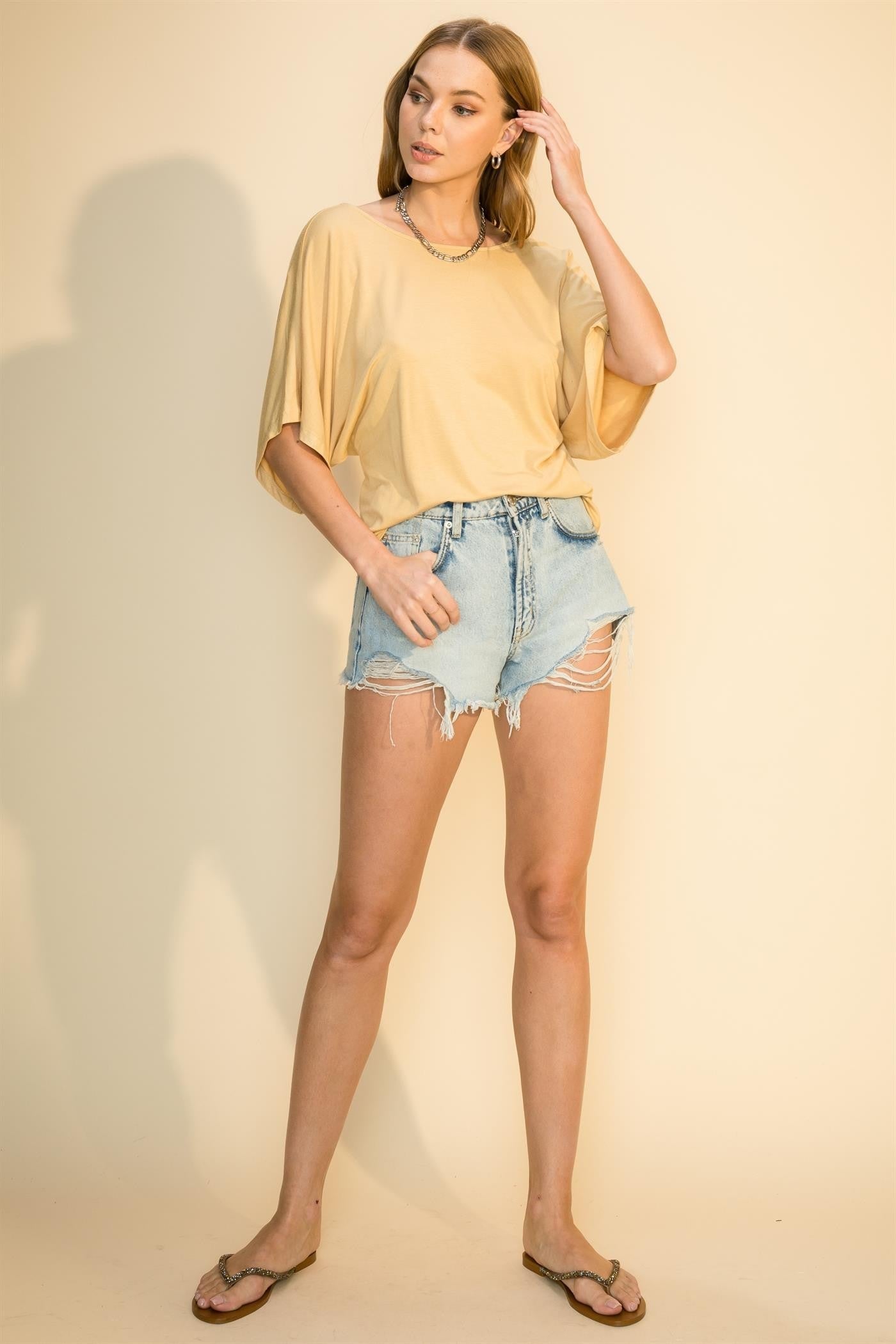 Knit Top with Open Back