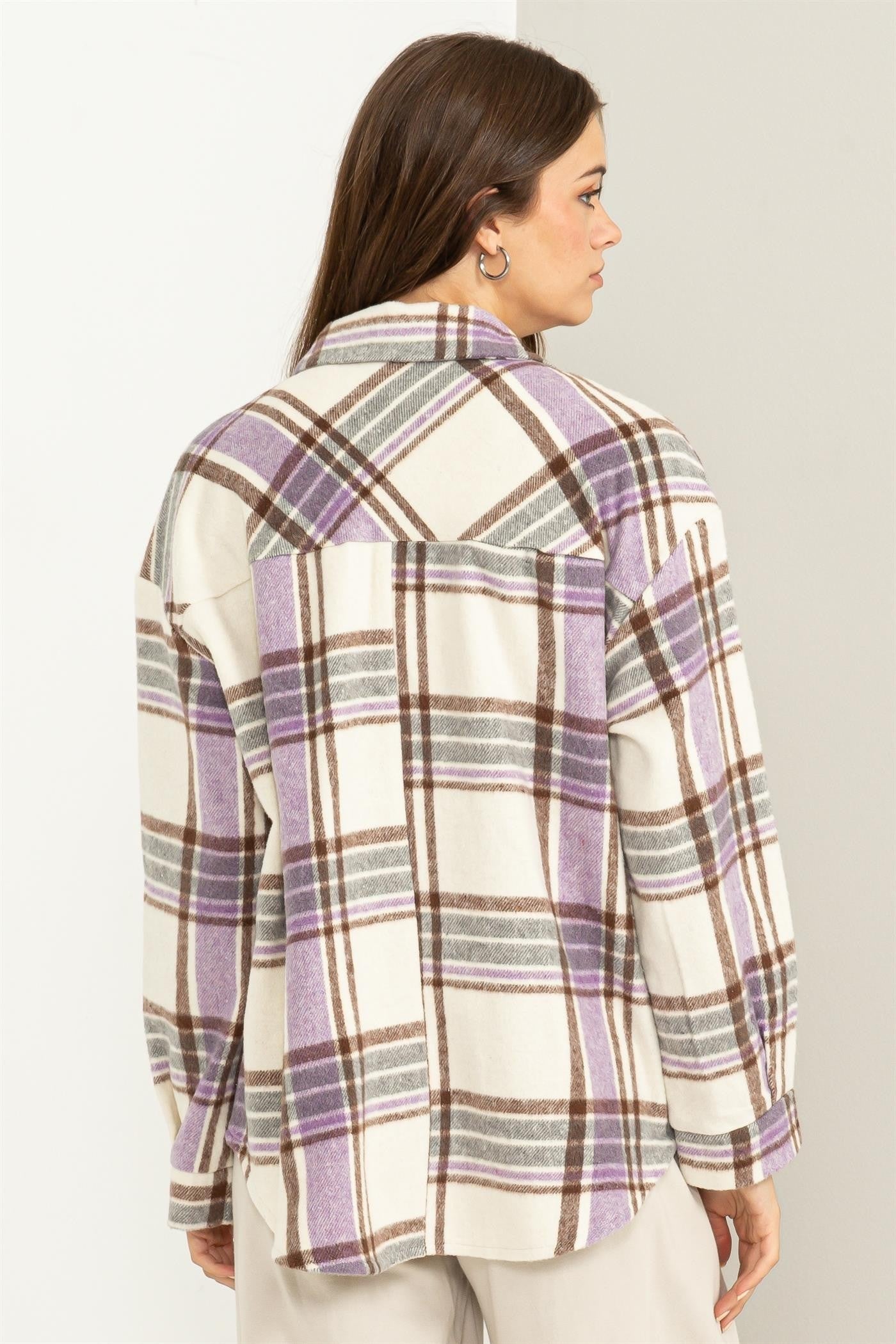 Purple Plaid Shacket