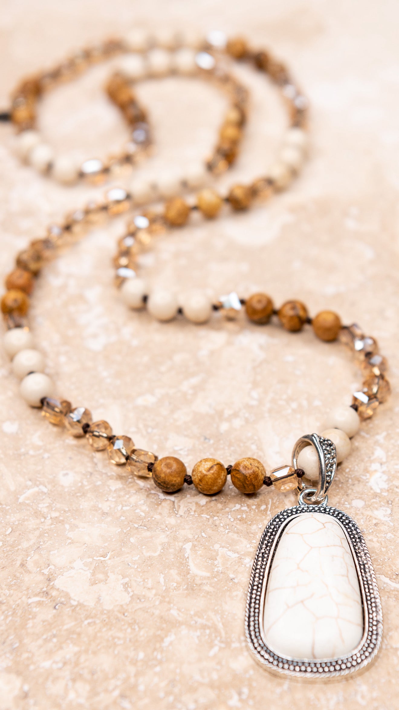 White Adele necklace