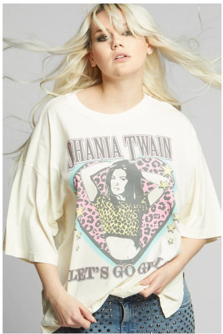 Shania Oversized Off White Top