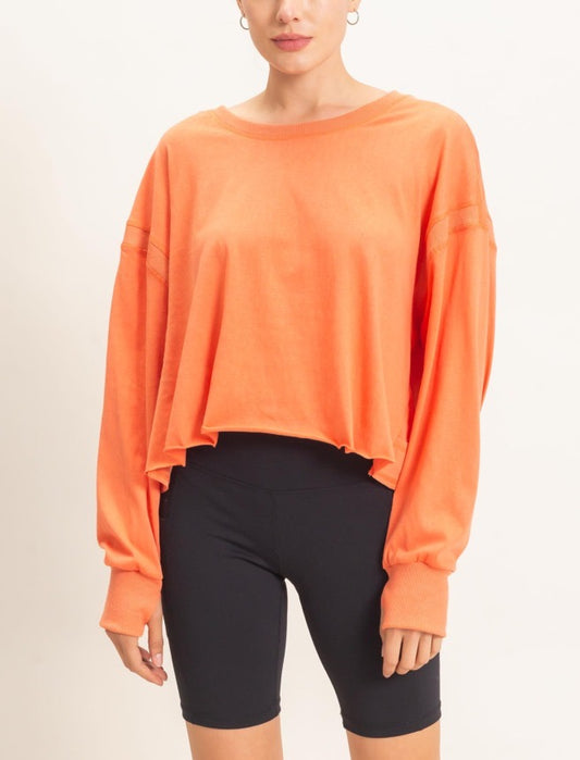 Orange Open Back Top