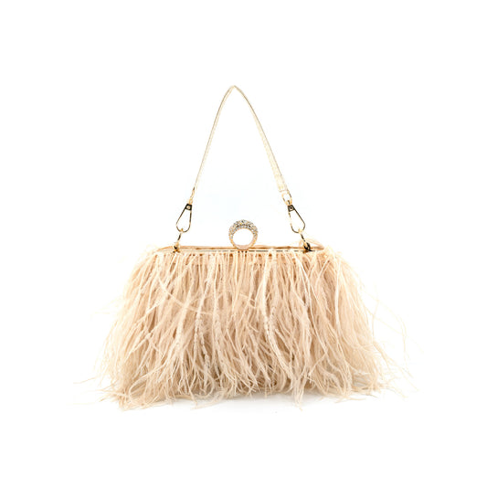 Gold Feather Bag