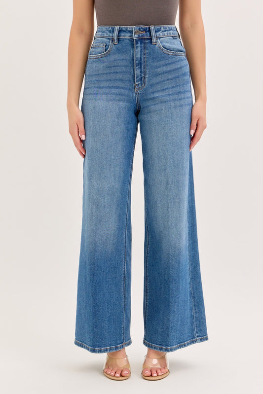 High Rise Wide Leg Denim