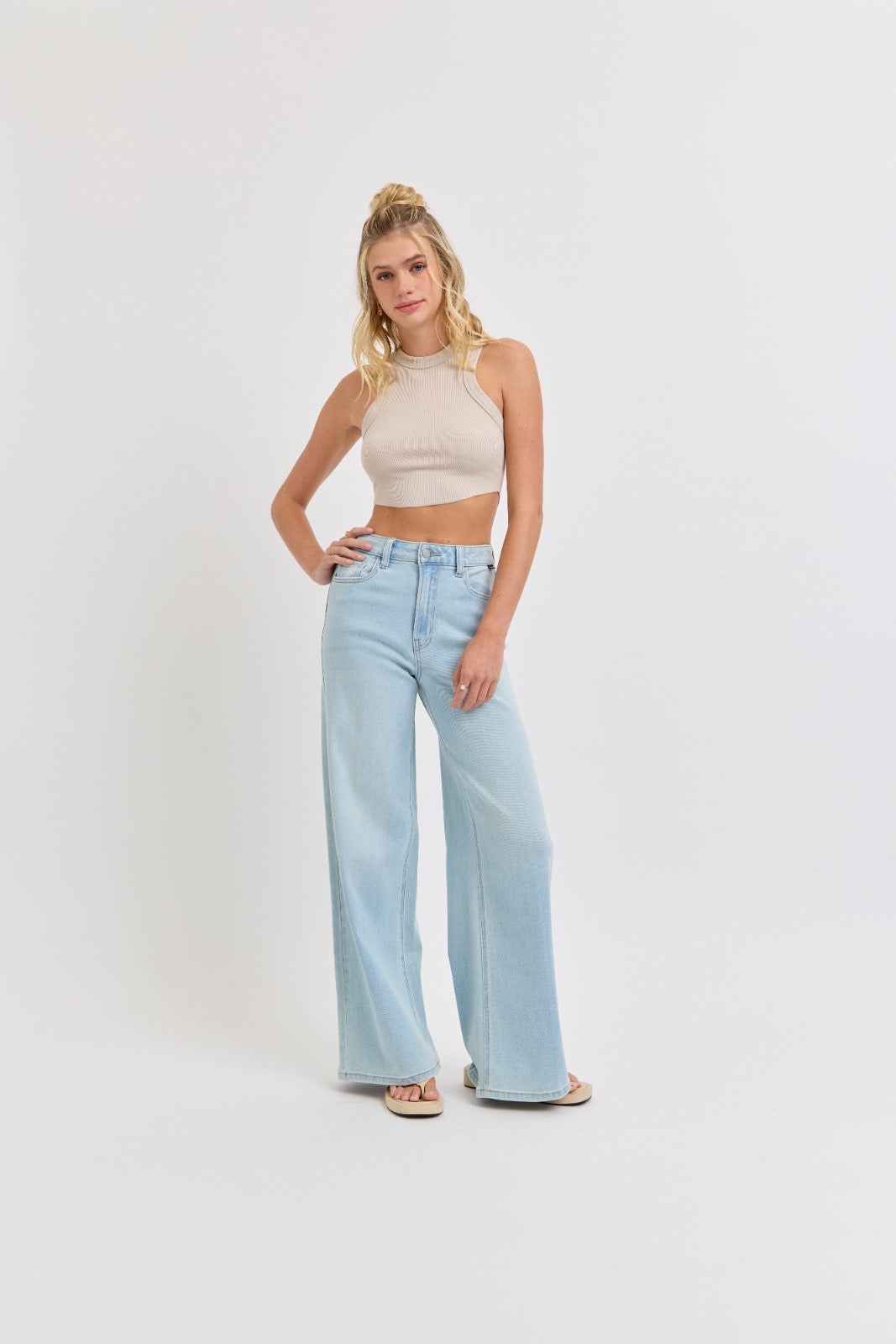 High Rise Wide Leg Denim