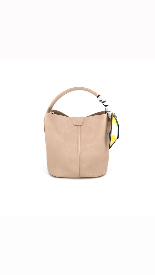 Beige Large Bucket Bag