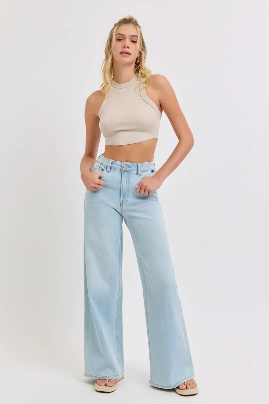 High Rise Wide Leg Denim