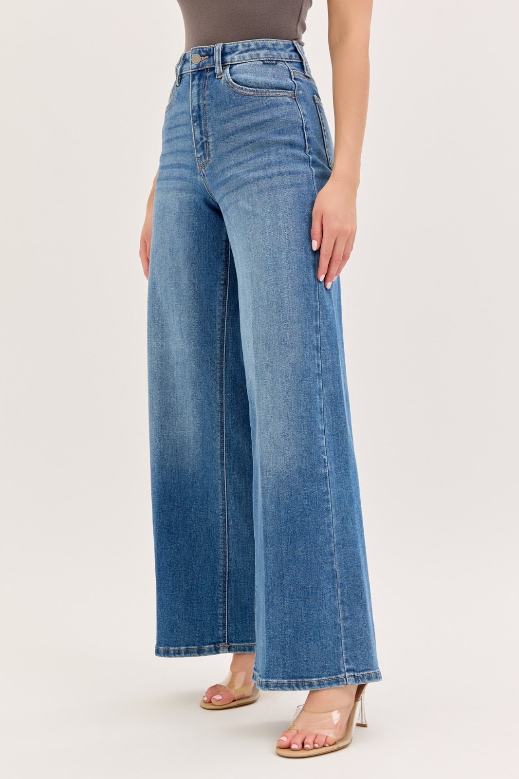 High Rise Wide Leg Denim