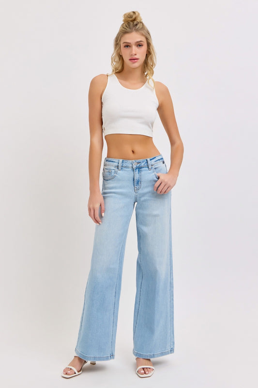 Light Wash Wide Leg Jeans
