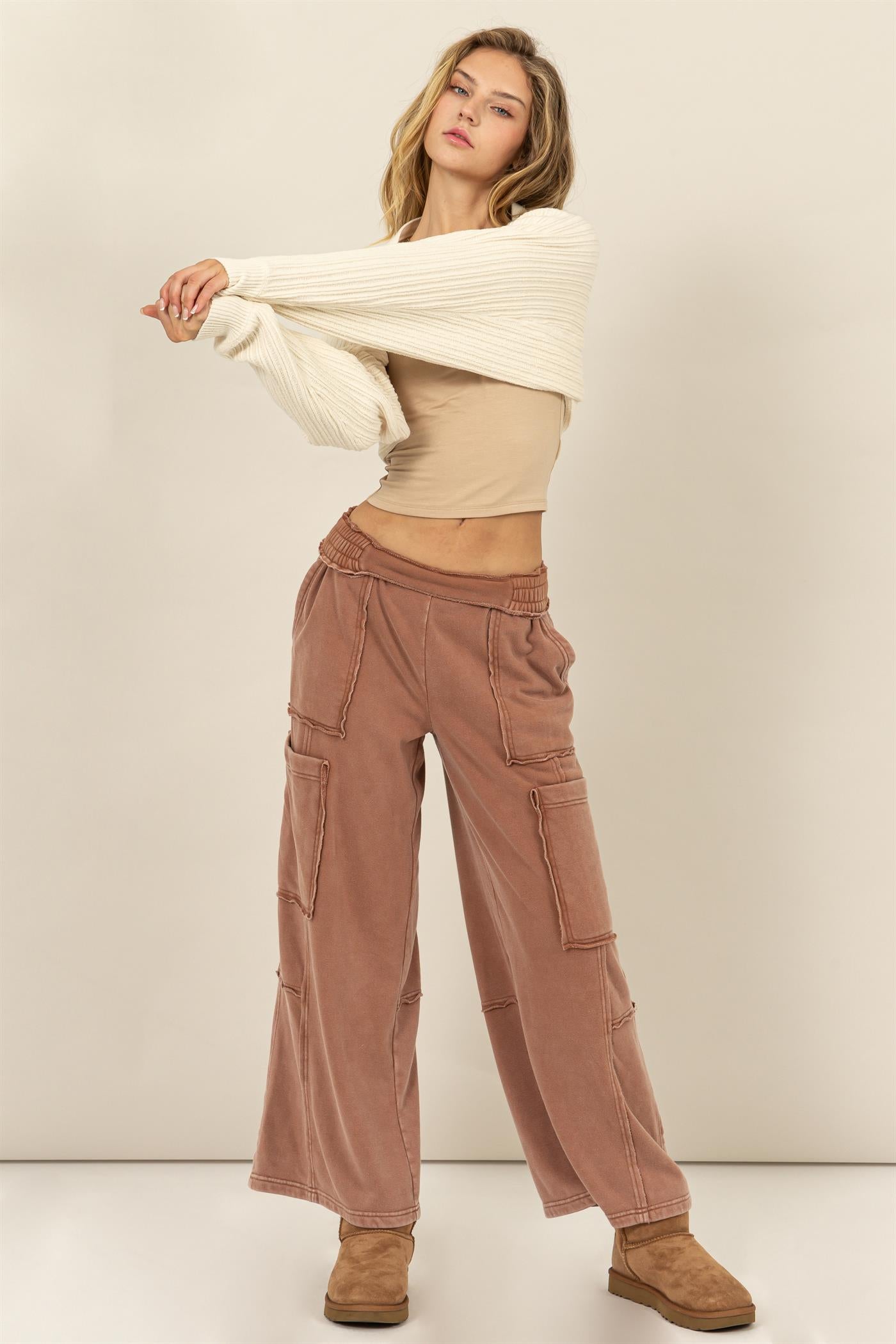 Chestnut Knit Joggers