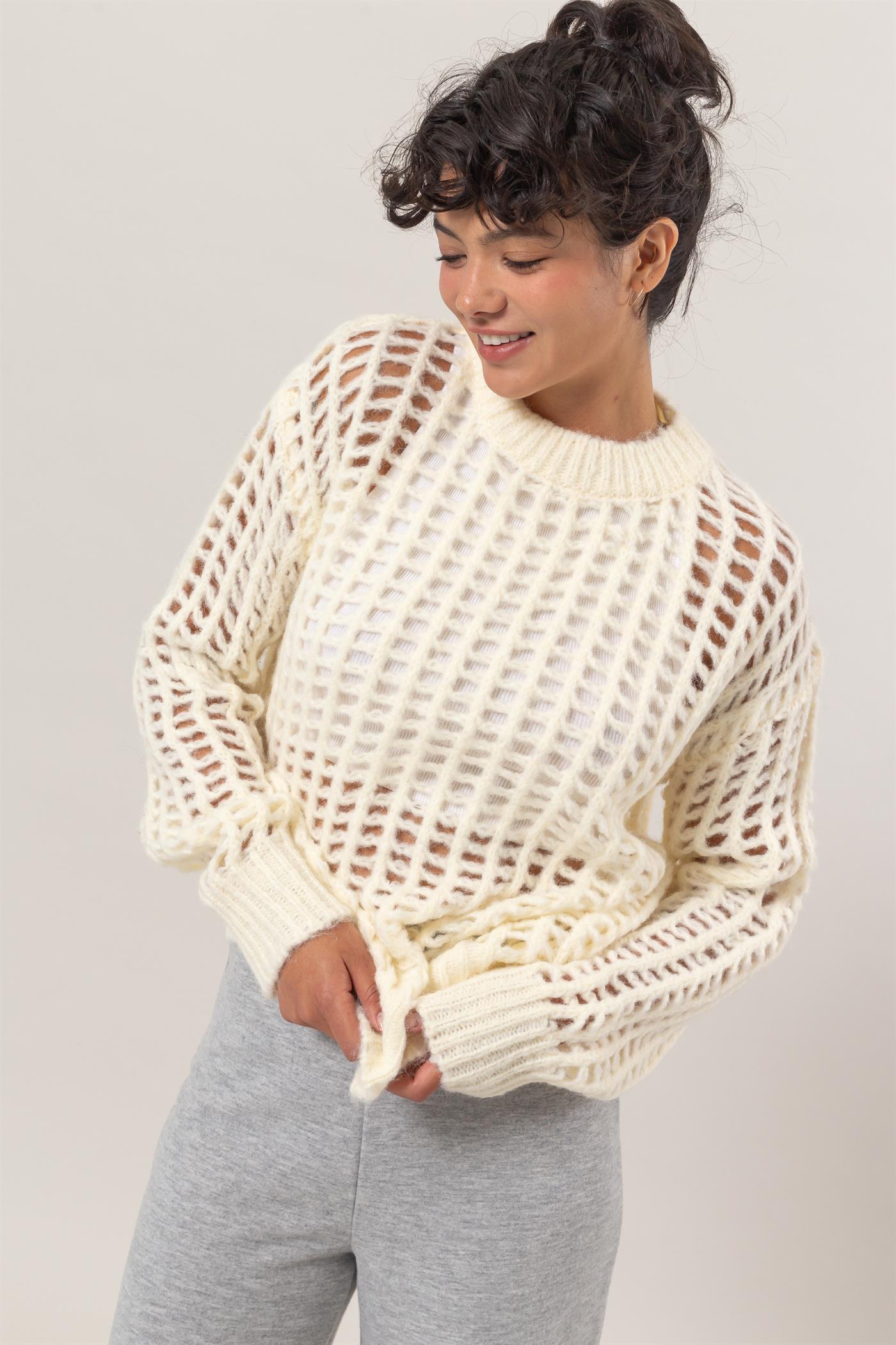 Open Knit Sweater