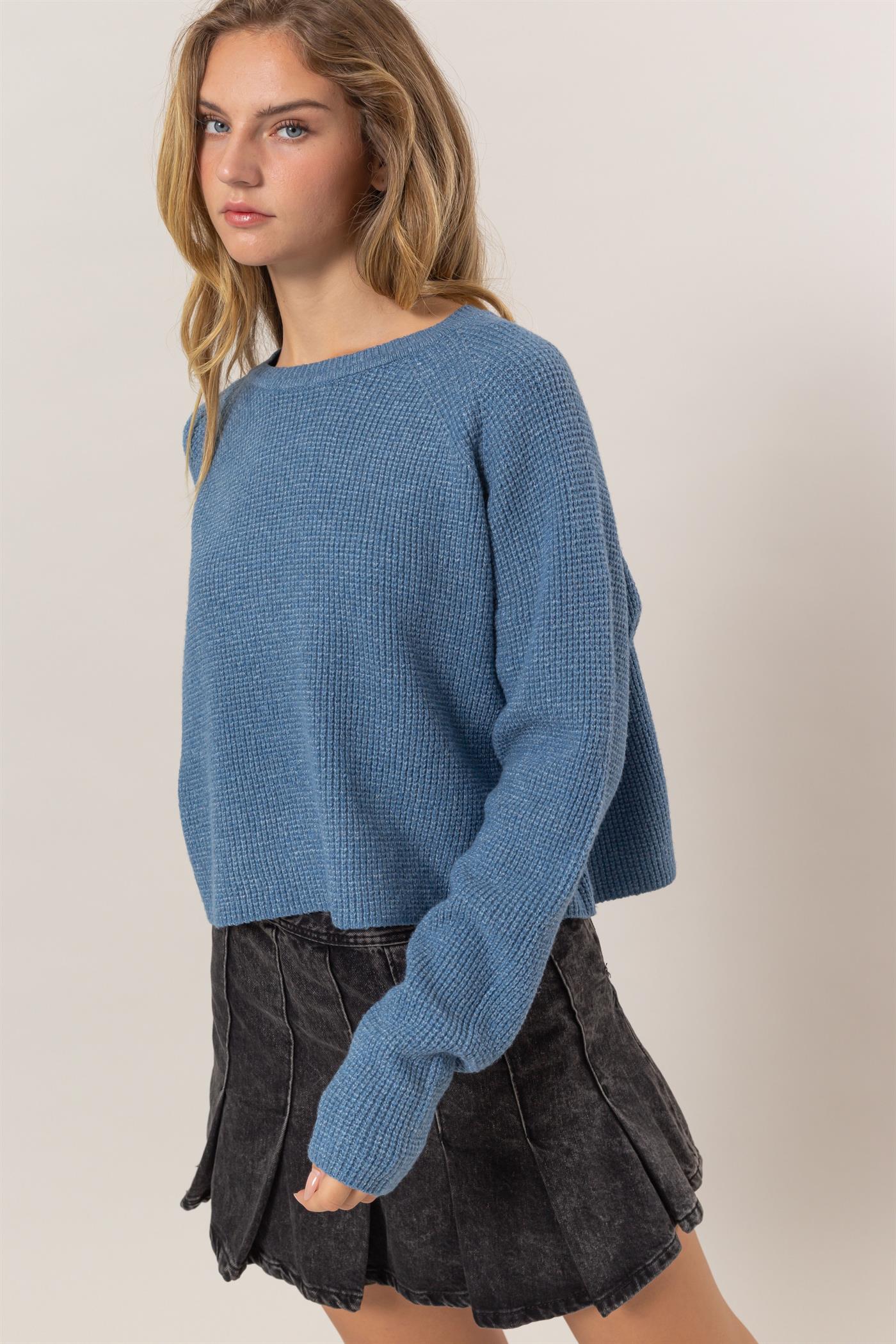 Blue Knit Sweater