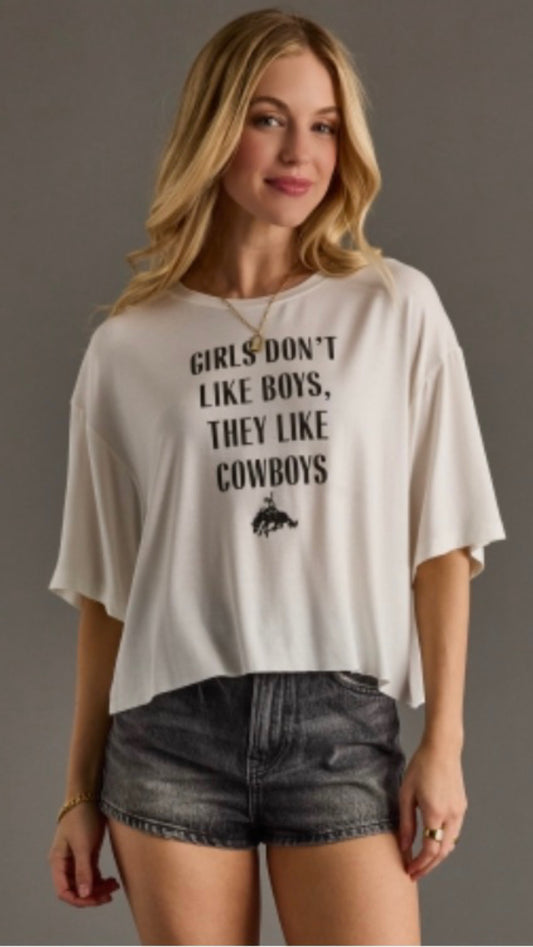 Girls Don't Like Boys Cropped tee