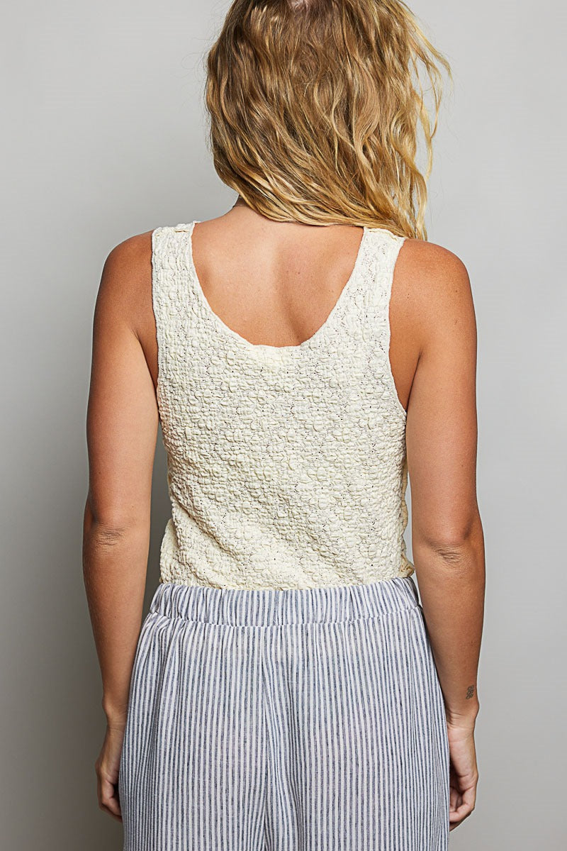 Scoop Neck Lace Top