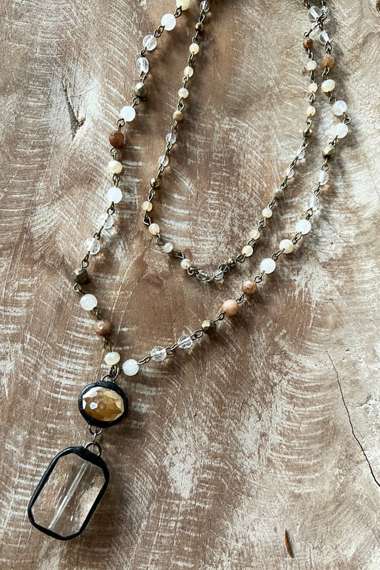 Bronze Taupe Micah Necklace